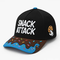 Casquette de baseball de luxe unisexe en coton Oxford bicolore à 5 panneaux avec logo brodé personnalisé, visière incurvée, pour sports de plein air et mode, motif léopard