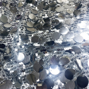 Thời trang 3D sequin mật độ Sequins vải dệt lưới vải sáng bóng <span class=keywords><strong>Net</strong></span> chuỗi lưới vải cho Đảng - Product Image 2