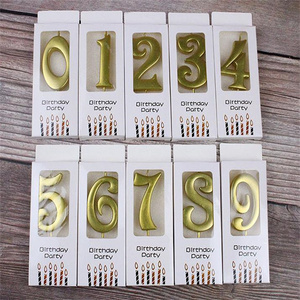 Basso Moq Custom Happy Birthday 0 1 2 <span class=keywords><strong>3</strong></span> 4 5 6 7 8 9 torta numero candela numero oro candele torta decorazioni forniture - Product Image 1