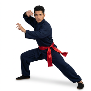 Kung Fu Sash <b>Belt</b>, 4" Width, 100% Polyester, For Martial Arts Uniform - Product Image 4