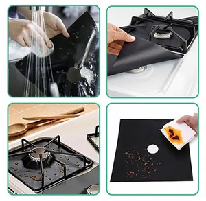 Cubiertas para quemadores de estufas Protectores de <span class=keywords><strong>gas</strong></span> resistentes al calor antiadherentes reutilizables de doble espesor para cocina y fáciles de limpiar - Product Image 4