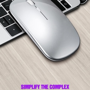 <span class=keywords><strong>Mouse</strong></span> Nirkabel Berkualitas Tinggi 2.4G Bluetooth Tipis dengan Pengisian Daya Nirkabel, Lampu LED, Mode Ganda untuk <span class=keywords><strong>Game</strong></span> Komputer - Product Image 2