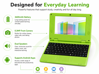 Nouvel ordinateur portable miniature de 7 pouces A133 Quad Core 2 Go de RAM 32 Go de ROM EMMC Android 12 Portable Netbook pour étudiants WiFi Caméra Éducatif