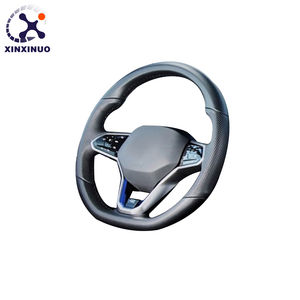 Volante de cuero medio perforado <span class=keywords><strong>R</strong></span> <span class=keywords><strong>Line</strong></span> Golf 8 para VW Volkswagen Golf 8 MK8 8R <span class=keywords><strong>R</strong></span> Gti Gtd Jetta Tiguan Polo Passat CC B7 B8 - Product Image 2