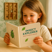 LABON Insect Explorer A5 Kinder Kreativ journal Nature Theme Notizbuch für Bug Observation Zeichnen und Schreiben von Abenteuern