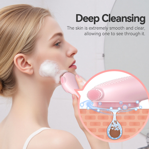 <span class=keywords><strong>Cepillo</strong></span> de Limpieza Facial, Impermeable, Recargable, de Silicona, con Vibración Ultrasónica para Hombres y Mujeres, Exfoliante y Masajeador 15 - Product Image 3