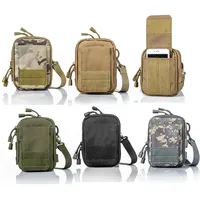 Sac de taille tactique Molle en polyester, pochette utilitaire avec fermeture éclair, imperméable, pour randonnée et camping en extérieur