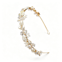 Couronnes et diadèmes de mariée en cristal plaqué argent, style romantique français, avec perles, bijoux de cheveux de mariage, vente en gros d'usine