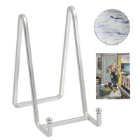 Support de présentation carré en métal de 3, 4,5 et 6 pouces avec plateau en céramique pour livres et plaques