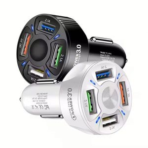 ที่ชาร์จโทรศัพท์ในรถยนต์ 4 พอร์ต USB รองรับ QC3.0 ชาร์จเร็ว ที่ชาร์จโทรศัพท์มือถือในรถยนต์ 7A อะแดปเตอร์ที่ชาร์จในรถยนต์ - Product Image 2
