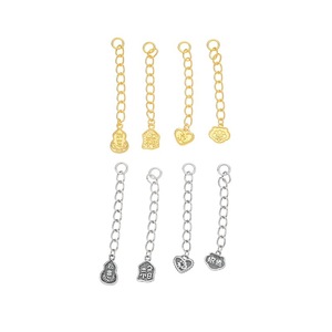 Chaîne à pampilles porte-bonheur Qunlvsheng en argent sterling S925, plaqué or, style antique, pour bracelet - Product Image 5