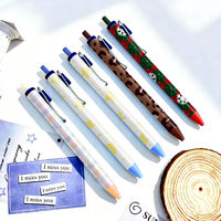 Stylo gel imprimé 0,5 mm, en plastique, transfert thermique, mignon, pour le bureau, à encre à base d'eau, pour signature, pour étudiants