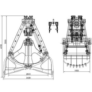 נמל סין להשתמש במנוף משאית אלחוטית 6m ³ שליטה מרחוק האונה לתפוס דלי עבור שלי - Product Image 5