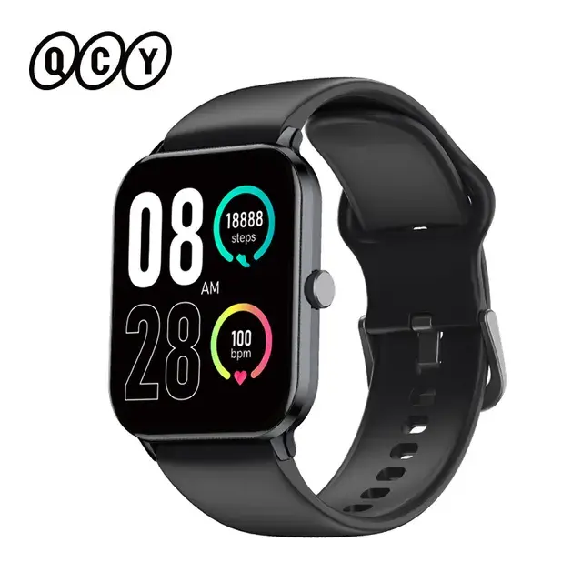 QCY Smart Watch GTC 1.85" Large Display Full Touch Screen Smartwatch Health Monitoring 70 Sports Modes IPX8 Custom Watch Face