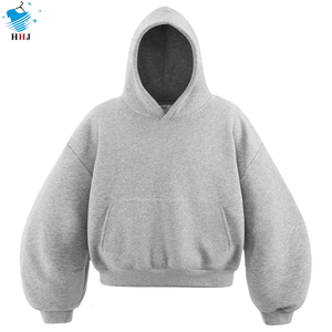 कस्टम लोगो लक्जरी हिप हॉप क्रॉप्ड हुडी खाली विभिन्न बोक्सी फिट उच्च गुणवत्ता वाली स्ट्रीटवियर कपास हेवीवेट हूडी - Product Image 1