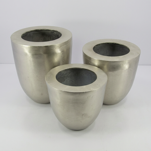 Jarrón de Aluminio Crudo Niquelado - Product Image 1