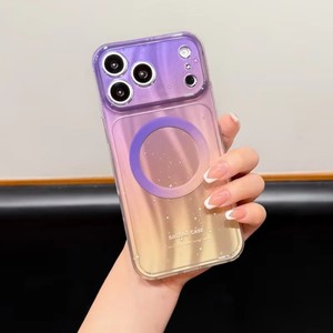Fashion Neon color Laser Gradient Magnetic Mobile Phone <b>Case</b> For iPhone 17 16 15 14 Pro Max TPU PC soft Shockproof back cover - Product Image 4