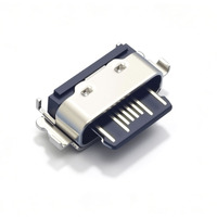 Receptáculo USB-C hembra de montaje medio SMT de 16 pines para PCB, USB 3.1 Tipo C, para baterías externas, teléfonos inteligentes y electrónica de consumo, de fábrica OEM