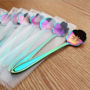 Roestvrij Staal Diner Bestek Geschenken Creatieve Bladvorm Handvat Koffie Roeren Theelepel Dessert Scoop Vork Lepel - Product Image 3