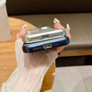 Fundas de teléfono móvil con diseño de hoja transparente Simple para Iphone 15 14 <span class=keywords><strong>Pro</strong></span> Max funda chapada a prueba de golpes para todos los modelos - Product Image 4