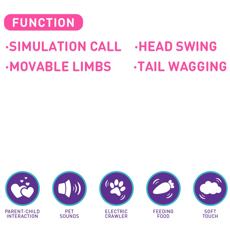 Smart Interactive Dog Toy - Walking, Head Moving, Animated Puppy for Kids - Borong Toys