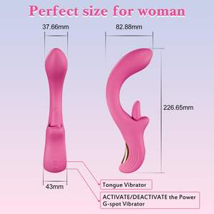 Vibrator Lidah Realistis untuk Wanita, Stimulator Klitoris, Titik G, Vagina, Anal, Pijat Seks, Vibrator Lidah Berputar untuk Wanita - Product Image 5