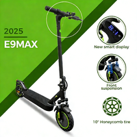 Scooter Eléctrico Plegable de Aleación de Aluminio E9MAX con Motor Potente de 36V y Batería de Litio de 15AH, Disponible en Almacén Alemán