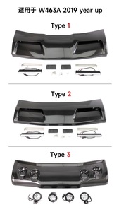 Fibre de carbone pour classe G W464 <span class=keywords><strong>4X4</strong></span> lumière d'origine pour <span class=keywords><strong>Brabus</strong></span> ABS becquet de toit noir brillant voiture avant Spoiler lumière toit lumière - Product Image 5