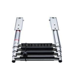 Shining Stainless Steel Retractable Boat Ladder 3 Step For <b>Yacht</b> Marine Hardware Deck Access - Product Image 2