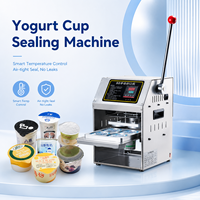 Machine de scellage manuelle de comptoir facile à utiliser pour pots de yaourt, scelleuse thermique hermétique pour l'emballage des petites entreprises alimentaires et des pâtisseries
