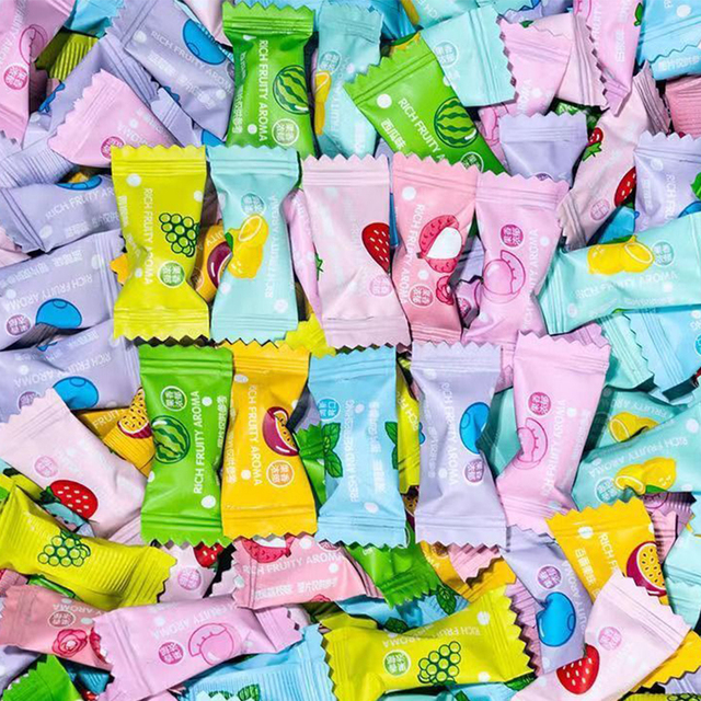 Health Candy Sugar-Free Vitamin C Assorted Multi-Colored Mint Flavored Chewing Fruity Floral Mints and Candies Bulk Packaging