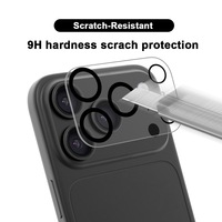 Protector de pantalla de vidrio templado 9H con cobertura total para la lente de la cámara del iPhone 18 Pro, antiarañazos.