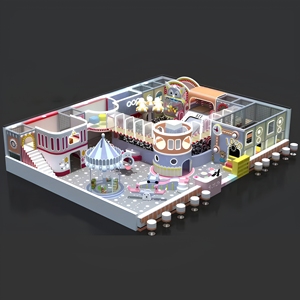 Ensemble de jeux d'intérieur, système de jeu interactif, structures de jeux souples, mur d'escalade pour enfants avec piscine à balles, toboggans, carrousel - Product Image 2