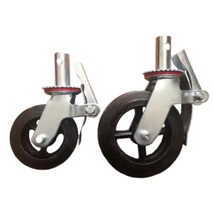 Rodízio Ajustável de 200mm para Andaime Baker, Rodas de Andaime Elétricas/Pneumáticas de 6 e 8 Polegadas com Trava - Product Image 1
