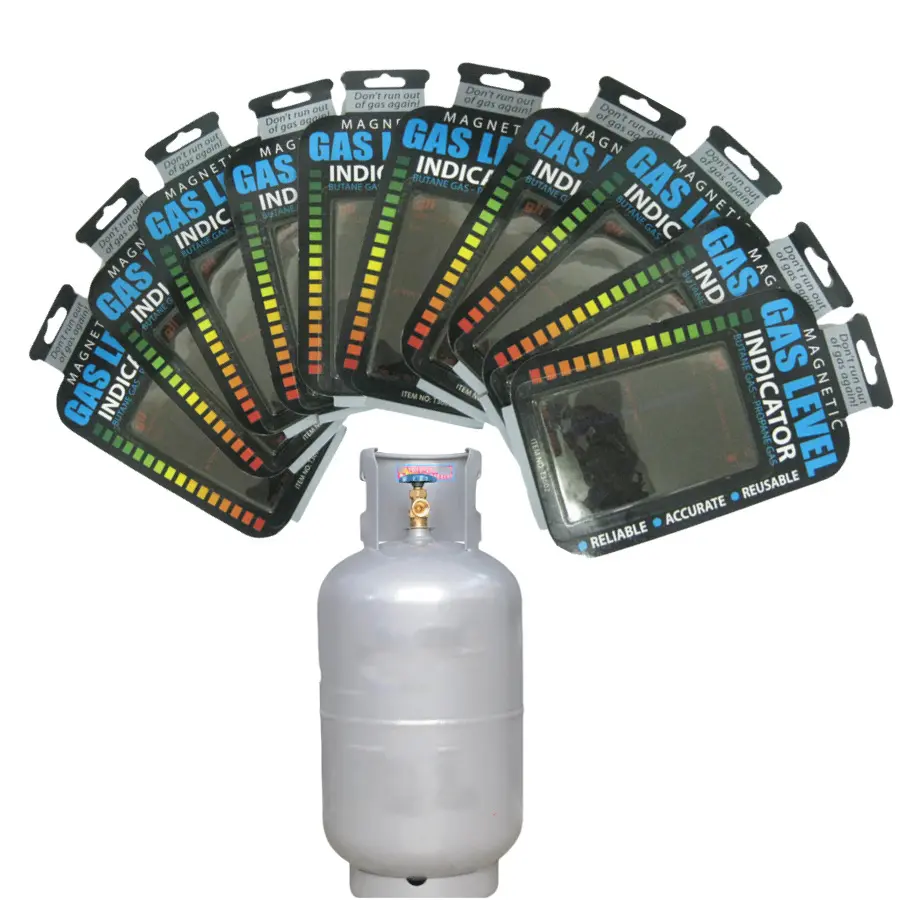 Home adesivo per Test Gas propano butano gpl indicatore di livello del serbatoio del Gas combustibile Caravan Bottle Termometro bastone di misurazione digitale