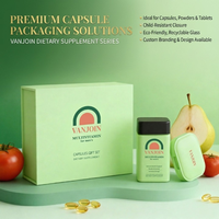 Flacon de luxe vide en verre pour poudre alimentaire, pilules, suppléments, 60 ml, 120 ml, emballage carré, sérum de vitamine C, capsules, pots à pilules