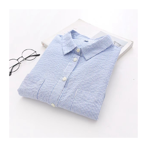 100% cotone tessuto seersucker tessuto crepe tinto in filo plaid e tessuti a righe per vestito pagliaccetto ragazze bambini e <span class=keywords><strong>camicie</strong></span> - Product Image 6