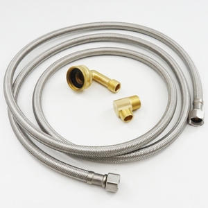 Ensemble <span class=keywords><strong>de</strong></span> tuyaux <span class=keywords><strong>de</strong></span> <span class=keywords><strong>drainage</strong></span> pour <span class=keywords><strong>lave</strong></span>-<span class=keywords><strong>vaisselle</strong></span> (entrée et sortie) ; Tuyau tressé en acier inoxydable ; Conduite d'alimentation en eau ; Tuyau d'entrée - Product Image 1