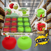 Jouets Squishy en forme de pomme croustillante, jouets à presser, jouet anti-stress, jouet pour soulager l'anxiété, Squishies, balle à presser, amusement créatif