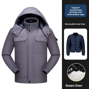 Veste <span class=keywords><strong>de</strong></span> <span class=keywords><strong>travail</strong></span> hivernale, combinaison <span class=keywords><strong>de</strong></span> sécurité en coton polaire épais pour le soudage, manteau <span class=keywords><strong>de</strong></span> protection thermique pour le personnel <span class=keywords><strong>de</strong></span> la Régie Électrique Nationale, logo personnalisé - Product Image 6