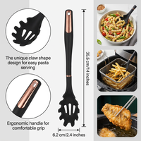 Fourchette à pâtes en silicone de qualité alimentaire supérieure, passoire à spaghetti, cuillère de service pour nouilles, sans BPA, résistante à la chaleur 446 ° F OEM ODM FDA