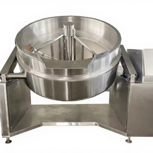 Wok Inclinable, Olla de Doble Capa con Transferencia de Calor por Vapor, Olla de Gran Capacidad para Remover, Mezclar y Cocinar, Equipo de Procesamiento de Alimentos - Product Image 1