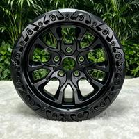 Rines de Aleación Beadlock 17x8.5 ET0 5x127 Bronce Negro para Todoterreno, Compatibles con Jeep Wrangler JK JL Gladiator Grand Cherokee 4x4 QS1356TP