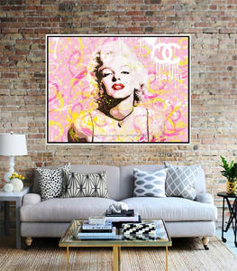 Haute Qualité Nouveau Design Pop Mur Art Moderne Abstrait Toile <span class=keywords><strong>Marilyn</strong></span> <span class=keywords><strong>Monroe</strong></span> Main <span class=keywords><strong>Peinture</strong></span> - Product Image 3