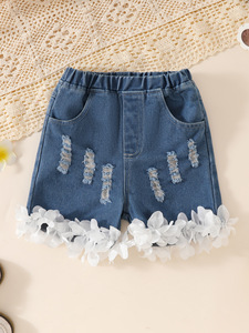 <span class=keywords><strong>Collection</strong></span> Été Petite Fille Short en Denim et Camisole en Coton à Motif Solide dans de Nouveaux Styles - Product Image 5