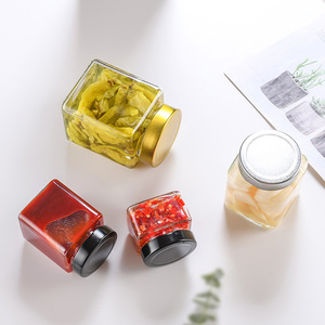 Frasco de Vidrio Cuadrado Reciclable de Grado Alimenticio de 100 ml, 200 ml, 280 ml, 380 ml, 500 ml, 730 ml para Mermelada, Miel, Salsas, Encurtidos de Frutas, con Tapa - Product Image 4