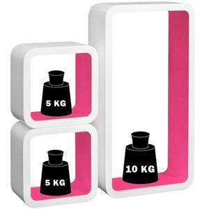 Le salon décoré trois pièces ensembles d'étagère <span class=keywords><strong>cube</strong></span> murale carrée et <span class=keywords><strong>rectangulaire</strong></span> - Product Image 4