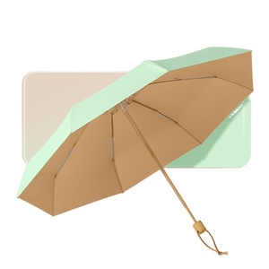 Cinq plis 8 os coloré manche en bois massif <span class=keywords><strong>parapluie</strong></span> simple pour hommes et femmes <span class=keywords><strong>petit</strong></span> et frais avec impression de logo personnalisé - Product Image 3