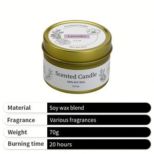 New Arrival Mini Home Decor Soy Wax Scented <b>Candles</b> <b>Long</b> Lasting Smokeless Aroma 70G Fragrance <b>Candles</b> - Product Image 4