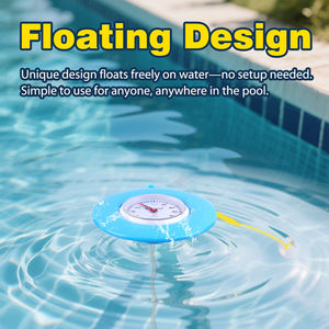 Termômetro de piscina flutuante grande mostrador fácil leitura para piscinas Aquários Hot Tubs Fish Ponds Spa Use Material Plástico OEM - Product Image 4